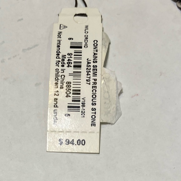 NWT Macy's Wild Orchid Semi Precious Blue Stone and Silver Statement Necklace - Picture 3 of 3